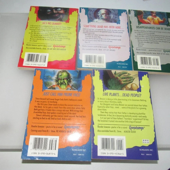 R.L. Stine GOOSEBUMPS Set (5 books) ~Night of Livi - Picture 2 of 3
